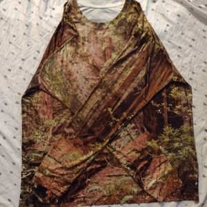 Get A Life Wooded Forest Camouflage Long Sleeve Shirt